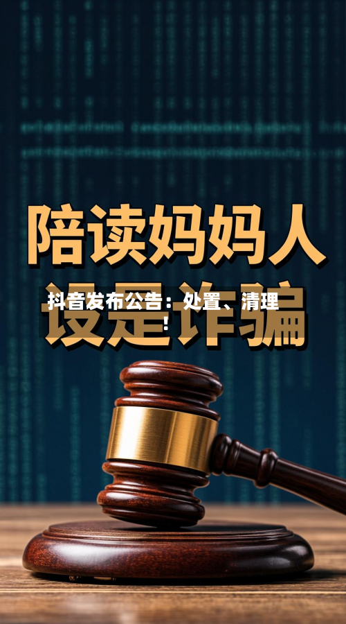 抖音发布公告:处置、清理!